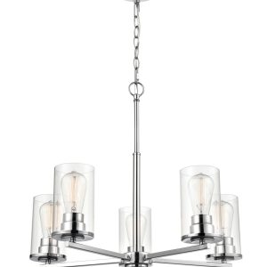 Millennium - 2715-CH - Five Light Chandelier - Verlana - Chrome