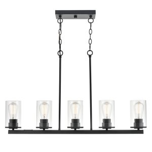 Millennium - 2725-MB - Five Light Pendant - Verlana - Matte Black