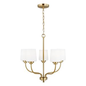 Generation Lighting - 3102805-848 - Five Light Chandelier - Windom - Satin Brass