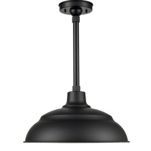 Millennium - LEDRWHS14-SB - LED Warehouse Shade - R Series - Satin Black
