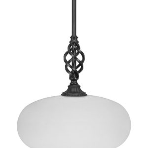 Toltec Lighting - 80-MB-216 - One Light Mini Pendant - Eleganté - Matte Black