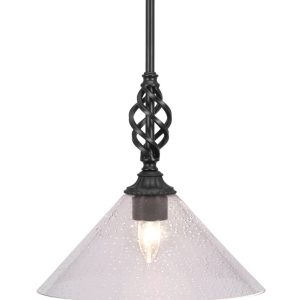 Toltec Lighting - 80-MB-306 - One Light Mini Pendant - Eleganté - Matte Black