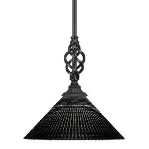 Toltec Lighting - 80-MB-4009 - One Light Mini Pendant - Eleganté - Matte Black