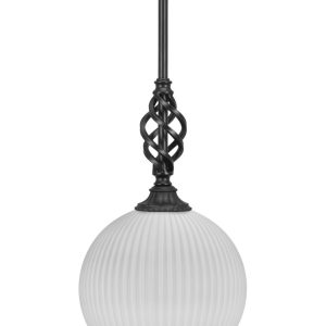 Toltec Lighting - 80-MB-4671 - One Light Mini Pendant - Eleganté - Matte Black