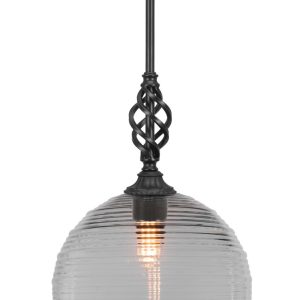 Toltec Lighting - 80-MB-5130 - One Light Mini Pendant - Eleganté - Matte Black