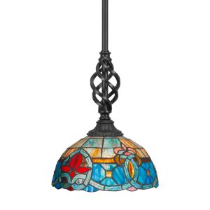 Toltec Lighting - 80-MB-9359 - One Light Mini Pendant - Eleganté - Matte Black