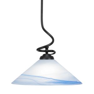 Toltec Lighting - 900-MB-514 - One Light Pendant - Capri - Matte Black