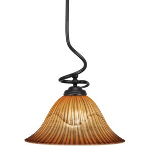Toltec Lighting - 900-MB-58319 - One Light Pendant - Capri - Matte Black