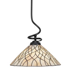 Toltec Lighting - 900-MB-911 - One Light Pendant - Capri - Matte Black