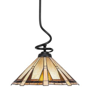 Toltec Lighting - 900-MB-934 - One Light Pendant - Capri - Matte Black
