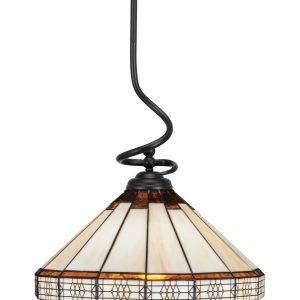 Toltec Lighting - 900-MB-964 - One Light Pendant - Capri - Matte Black
