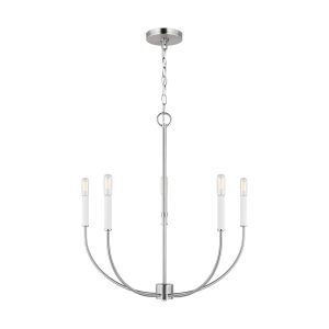 Visual Comfort Studio - 3167105-962 - Five Light Chandelier - Greenwich - Brushed Nickel