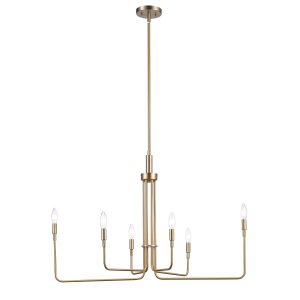 Trans Globe Imports - 11316 AG - Six Light Chandelier - Charlotte - Antique Gold