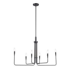 Trans Globe Imports - 11316 BK - Six Light Chandelier - Charlotte - Black