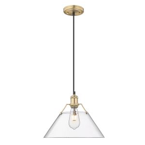 Golden - 3306-L BCB-CLR - One Light Pendant - Orwell - Brushed Champagne Brass