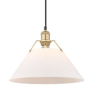 Golden - 3306-L BCB-OP - One Light Pendant - Orwell - Brushed Champagne Brass