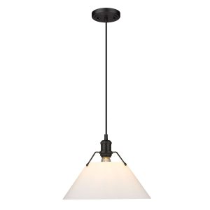 Golden - 3306-L BLK-OP - One Light Pendant - Orwell - Matte Black