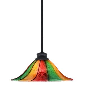 Toltec Lighting - 72-MB-764 - One Light Pendant - Stem - Matte Black