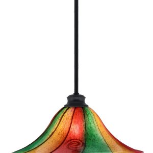 Toltec Lighting - 72-MB-767 - One Light Pendant - Stem - Matte Black