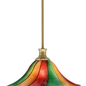 Toltec Lighting - 76-NAB-767 - One Light Pendant - Stem - New Age Brass