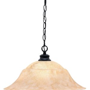 Toltec Lighting - 92-MB-53818 - One Light Pendant - Chain - Matte Black