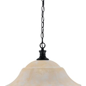 Toltec Lighting - 96-MB-53813 - One Light Pendant - Chain - Matte Black