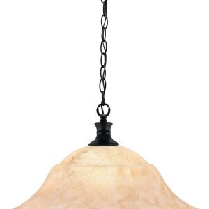 Toltec Lighting - 96-MB-53818 - One Light Pendant - Chain - Matte Black