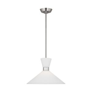 Visual Comfort Studio - DJP1091BS - One Light Pendant - Belcarra - Brushed Steel