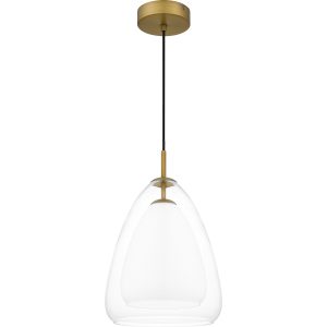 Quoizel - PCAER1511AB - One Light Pendant - Aero - Aged Brass