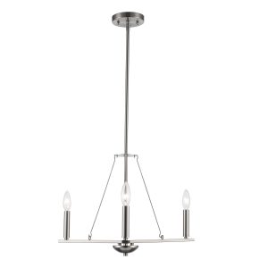 Trans Globe Imports - 11643 BN - Three Light Pendant - Linden - Brushed Nickel