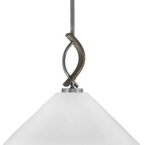 Toltec Lighting - 2901-GPDW-2161 - One Light Mini Pendant - Monterey - Graphite & Painted Distressed Wood-look Metal