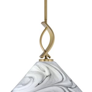 Toltec Lighting - 3901-NAB-2129 - One Light Mini Pendant - Cavella - New Age Brass
