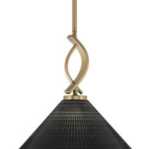 Toltec Lighting - 3901-NAB-4009 - One Light Mini Pendant - Cavella - New Age Brass
