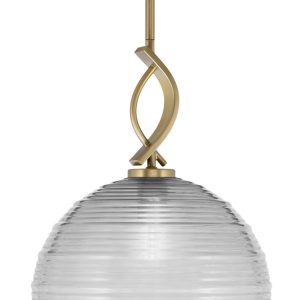 Toltec Lighting - 3901-NAB-5130 - One Light Mini Pendant - Cavella - New Age Brass