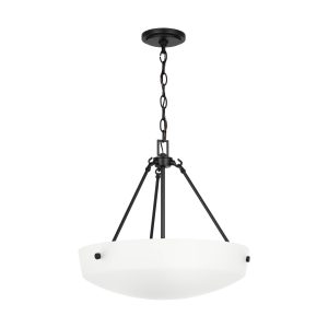 Generation Lighting - 6615203-112 - Three Light Pendant - Kerrville - Midnight Black