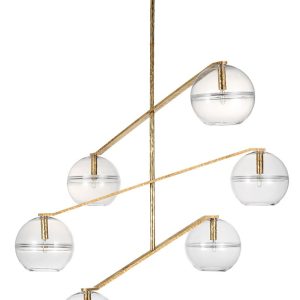 Visual Comfort Modern - SLCH354CPAB - Six Light Chandelier - Lowing - Polished Antique Brass