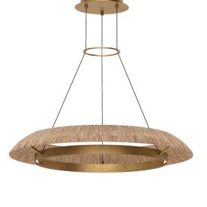 Visual Comfort Modern - SLCH55927NTHAB - LED Chandelier - Noa - Hand Rubbed Antique Brass