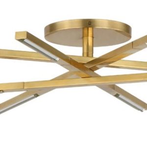 Visual Comfort Modern - SLFM56727CCHAB - LED Flush Mount - Cityscape - Hand Rubbed Antique Brass