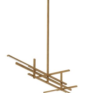 Visual Comfort Modern - SLLS56227CCHAB - LED Linear Chandelier - Cityscape - Hand Rubbed Antique Brass