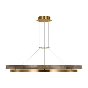 Visual Comfort Modern - 700GRC48NBW-LED930 - LED Chandelier - Grace - Natural Brass/ Weathered Oak