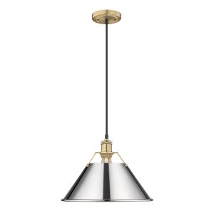 Golden - 3306-L BCB-CH - One Light Pendant - Orwell - Brushed Champagne Brass