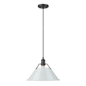 Golden - 3306-L BLK-DB - One Light Pendant - Orwell - Matte Black