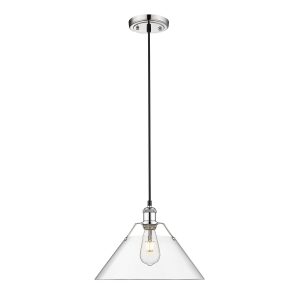 Golden - 3306-L CH-CLR - One Light Pendant - Orwell - Chrome