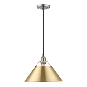 Golden - 3306-L PW-BCB - One Light Pendant - Orwell - Pewter