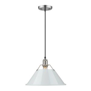 Golden - 3306-L PW-DB - One Light Pendant - Orwell - Pewter