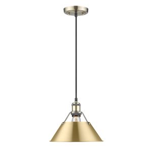 Golden - 3306-M AB-BCB - One Light Pendant - Orwell - Aged Brass
