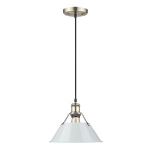 Golden - 3306-M AB-DB - One Light Pendant - Orwell - Aged Brass
