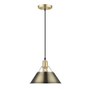Golden - 3306-M BCB-AB - One Light Pendant - Orwell - Brushed Champagne Brass