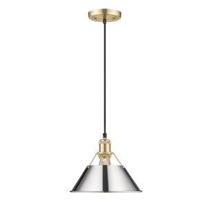 Golden - 3306-M BCB-CH - One Light Pendant - Orwell - Brushed Champagne Brass