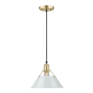 Golden - 3306-M BCB-DB - One Light Pendant - Orwell - Brushed Champagne Brass